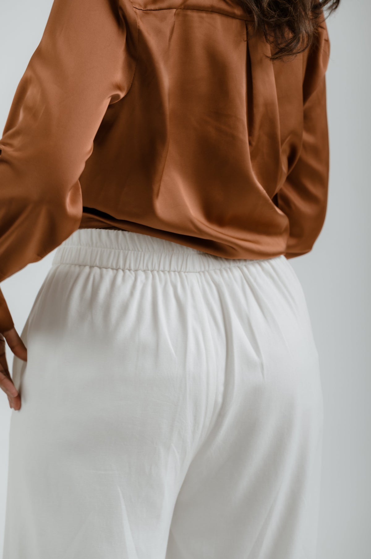 Wide-Leg Linen Blend Pants