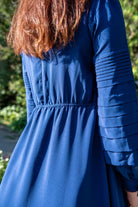 Pleated Sleeve Maxi Dress|
