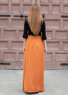 Front Pleated Maxi Skirt|